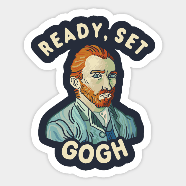 Ready, Set Gogh Sticker by dumbshirts